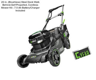 20 in. (Brushless) Steel Deck Walk Behind-Self Propelled, Cordless Mower Kit - 7.5 Ah Battery/Charger Included