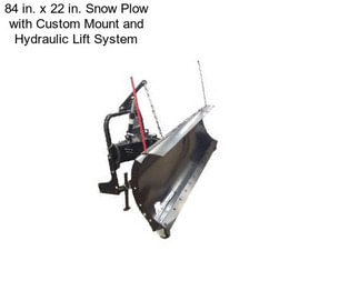 84 in. x 22 in. Snow Plow with Custom Mount and Hydraulic Lift System