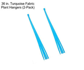 36 in. Turquoise Fabric Plant Hangers (2-Pack)