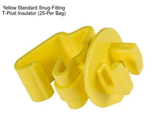 Yellow Standard Snug-Fitting T-Post Insulator (25-Per Bag)