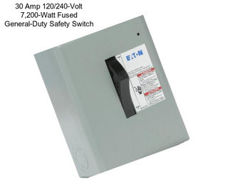 30 Amp 120/240-Volt 7,200-Watt Fused General-Duty Safety Switch