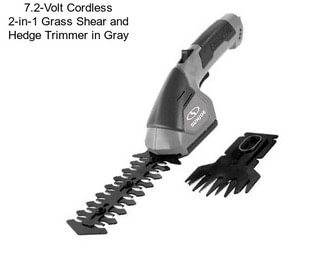 7.2-Volt Cordless 2-in-1 Grass Shear and Hedge Trimmer in Gray