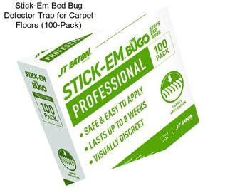 Stick-Em Bed Bug Detector Trap for Carpet Floors (100-Pack)