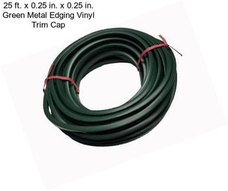 25 ft. x 0.25 in. x 0.25 in. Green Metal Edging Vinyl Trim Cap