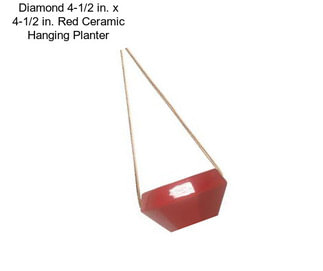 Diamond 4-1/2 in. x 4-1/2 in. Red Ceramic Hanging Planter