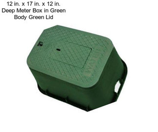 12 in. x 17 in. x 12 in. Deep Meter Box in Green Body Green Lid