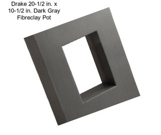 Drake 20-1/2 in. x 10-1/2 in. Dark Gray Fibreclay Pot