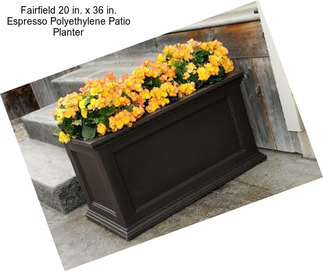 Fairfield 20 in. x 36 in. Espresso Polyethylene Patio Planter