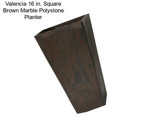 Valencia 16 in. Square Brown Marble Polystone Planter