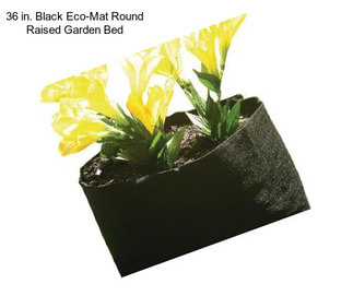 36 in. Black Eco-Mat Round Raised Garden Bed