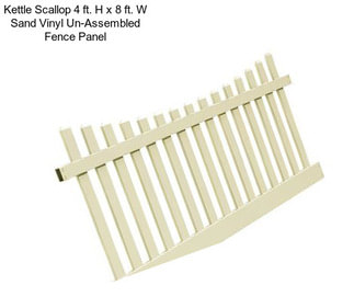 Kettle Scallop 4 ft. H x 8 ft. W Sand Vinyl Un-Assembled Fence Panel