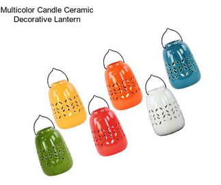 Multicolor Candle Ceramic Decorative Lantern