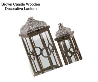 Brown Candle Wooden Decorative Lantern