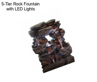 5-Tier Rock Fountain with LED Lights