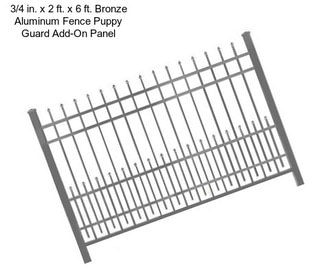 3/4 in. x 2 ft. x 6 ft. Bronze Aluminum Fence Puppy Guard Add-On Panel