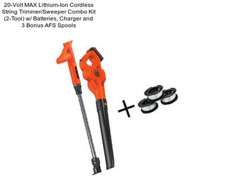 20-Volt MAX Lithium-Ion Cordless String Trimmer/Sweeper Combo Kit (2-Tool) w/ Batteries, Charger and 3 Bonus AFS Spools