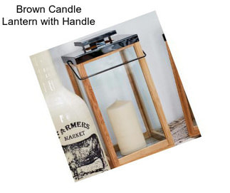 Brown Candle Lantern with Handle