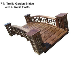 7 ft. Trellis Garden Bridge with 4-Trellis Posts