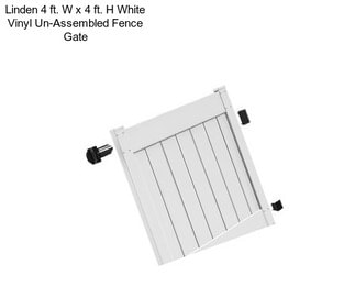 Linden 4 ft. W x 4 ft. H White Vinyl Un-Assembled Fence Gate