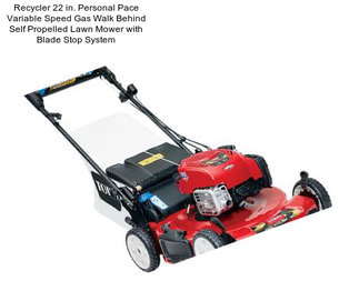 Recycler 22 in. Personal Pace Variable Speed Gas Walk Behind Self Propelled Lawn Mower with Blade Stop System