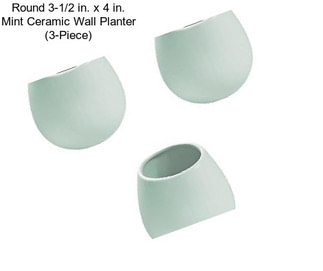 Round 3-1/2 in. x 4 in. Mint Ceramic Wall Planter (3-Piece)