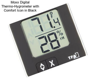 Moxx Digital Thermo-Hygrometer with Comfort Icon in Black