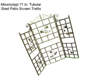 Mississippi 71 in. Tubular Steel Patio Screen Trellis