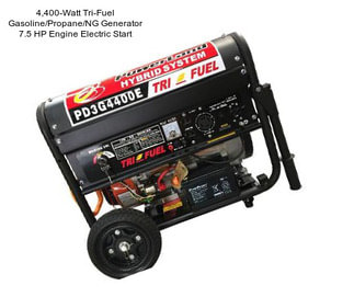 4,400-Watt Tri-Fuel Gasoline/Propane/NG Generator 7.5 HP Engine Electric Start