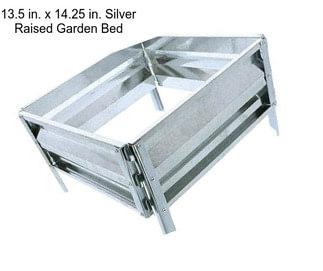 13.5 in. x 14.25 in. Silver Raised Garden Bed