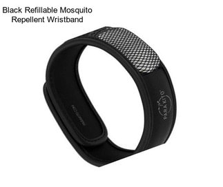 Black Refillable Mosquito Repellent Wristband