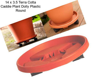 14 x 3.5 Terra Cotta Caddie Plant Dolly Plastic Round