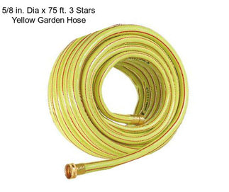 5/8 in. Dia x 75 ft. 3 Stars Yellow Garden Hose