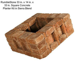 RumbleStone 33 in. x 14 in. x 33 in. Square Concrete Planter Kit in Sierra Blend