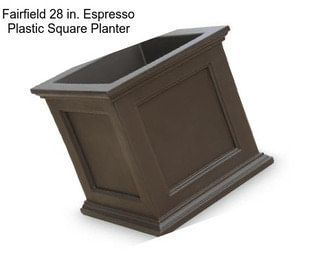 Fairfield 28 in. Espresso Plastic Square Planter