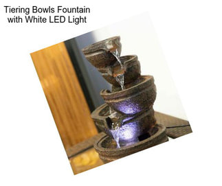 Tiering Bowls Fountain with White LED Light