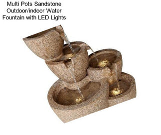 Multi Pots Sandstone Outdoor/indoor Water Fountain with LED Lights