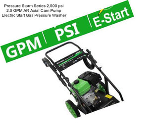 Pressure Storm Series 2,500 psi 2.0 GPM AR Axial Cam Pump Electric Start Gas Pressure Washer
