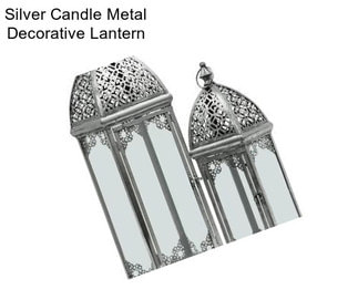 Silver Candle Metal Decorative Lantern