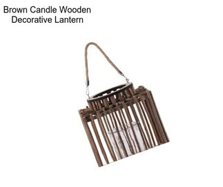 Brown Candle Wooden Decorative Lantern