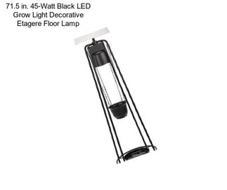 71.5 in. 45-Watt Black LED Grow Light Decorative Etagere Floor Lamp