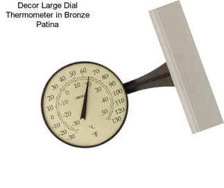 Decor Large Dial Thermometer in Bronze Patina