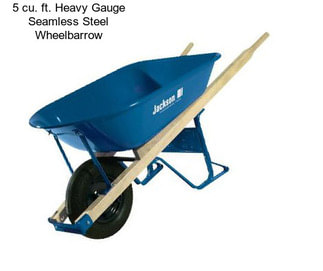 5 cu. ft. Heavy Gauge Seamless Steel Wheelbarrow