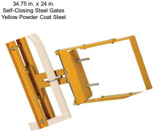 34.75 in. x 24 in. Self-Closing Steel Gates Yellow Powder Coat Steel