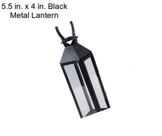 5.5 in. x 4 in. Black Metal Lantern