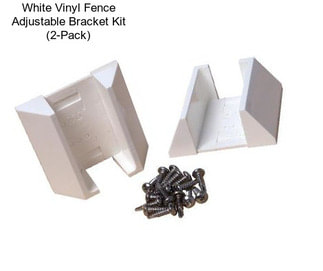 White Vinyl Fence Adjustable Bracket Kit (2-Pack)