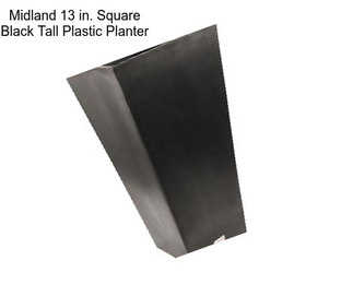 Midland 13 in. Square Black Tall Plastic Planter