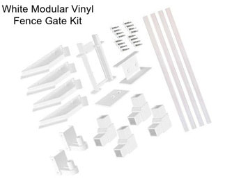 White Modular Vinyl Fence Gate Kit