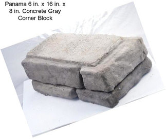 Panama 6 in. x 16 in. x 8 in. Concrete Gray Corner Block