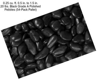 0.25 cu. ft. 0.5 in. to 1.5 in. 20 lbs. Black Grade A Polished Pebbles (54-Pack Pallet)