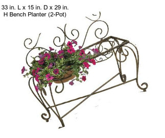 33 in. L x 15 in. D x 29 in. H Bench Planter (2-Pot)